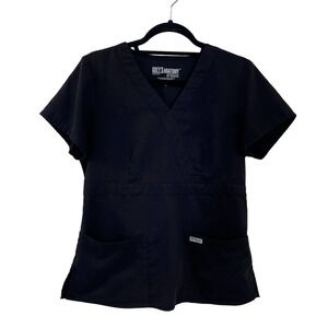 Grey's Anatomy Black Women's Scrub Top